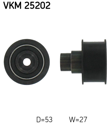 Deflection/Guide Pulley, timing belt - VKM 25202 SKF